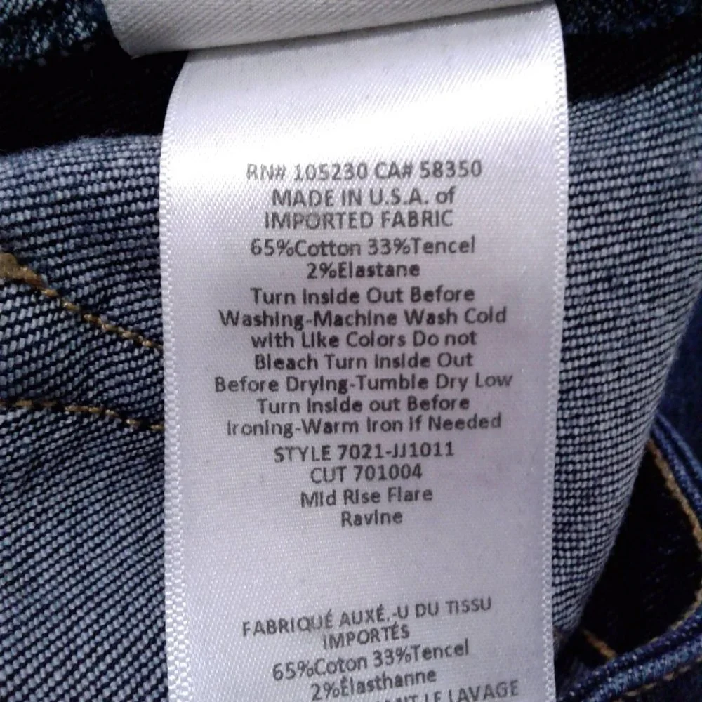 JOIE Mid Rise Flare Ravine Wash Jeans Size 26 - Picture 5 of 6